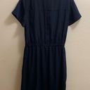 Alfani Dress Navy Blue With Pockets Shoulder Decoration Women’s Size 8 Photo 2