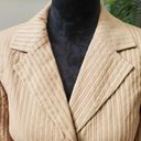 Dana Buchman  Womens Beige Striped 100% Cotton Single Breasted Blazer Jacket 12 Photo 5