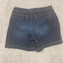 Gloria Vanderbilt  Shorts Womens 6 Blue Denim Jean Mid Rise Distressed Dark Wash Photo 4