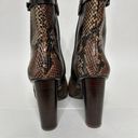 Tory Burch  Renault Bootie in Brown Suede and Snake Print Size 8 Photo 3