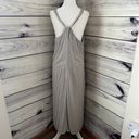 James Perse Grey Twist Back V Neck Midi Length Dress Photo 9