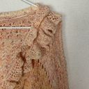 Free People  women's medium love galore sweater peach apricot flare bell knit cro Photo 10