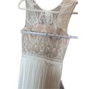 Dress the Population NEW  gorgeous flowy white tan wedding formal dress sz S Photo 7