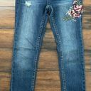 Harper  Flower Embroidered Skinny Jeans - Size 26 Photo 2