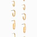 Ettika NWT  Gold Hoop Earrings Set Hoops 18k Gold Plated Photo 0