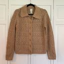 Joie  open knit collared button front cardigan sweater M Photo 1