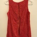 Vince Camuto  Coral Pink Orange Floral Lace Panel Sleeveless Mini Sheath Dress 4 Photo 9