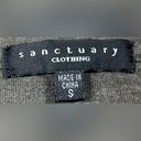 Sanctuary Henley Shirt Gray Lace Arm Long Sleeve Womens Size S Photo 1