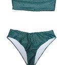 Zaful two piece bandeau high rise cheeky polka dot bikini size small Photo 0