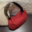 DKNY  Red Faux Suede Shoulder Bag Photo 2