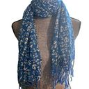 Old Navy  Anchor Scarf with Fringe Color Me Blue Photo 0