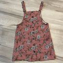 SO Juniors'  Pinafore Pink Floral Jumper/Dress- Size Medium Photo 0