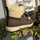 True Craft Cozy Sneaker Boot Lace Up Brown Comfy Womens 8 Photo 2