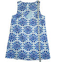 Hill House  New The Charlie Blue Shell Mosaic Cotton Mini Dress Small Photo 7