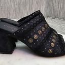 Coconuts by Matisse  Sandals Womens Size 6.5 Black Suede Studded Block Heels Mule Photo 0