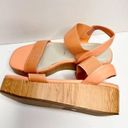 Anne Klein Ann Klein Sandals Womens Size 6.5 Orange Slip On Platform Shoes Photo 6