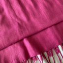  hot pink 100% pashmina fringe scarf Photo 2