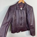 Florence Tanners‎ Leather Jacket 11/12 Women Maroon Biker Zip Up Optional Lining Red Size undefined Photo 2