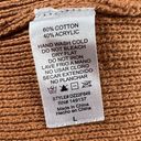 Double Zero NEW  Cotton Blend Stretch Knit Crew Neck Pullover Sweater Brown Large Photo 2