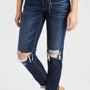 American Eagle  Tomgirl Distressed Dark Wash Jeans Size 00 Photo 0