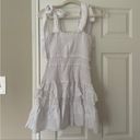 Olivaceous NWT  Smocked Ruffle Tiered Tie Strap Mini Dress Sz Medium Photo 4