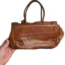 Patricia Nash  Cavo Cognac Brown Floral Tooled Leather Scalloped Cutout Tote Bag Photo 2