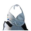 OP  White Black Padded Triangle Tropical Bikini Top Size XL 15-17 Photo 6