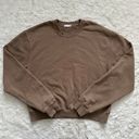 Good American Sweatshirt Crewneck Long Sleeve Pullover Sweater Tan Brown L Photo 2