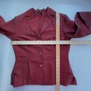 Laundry by Shelli Segal  VINTAGE Blazer Top Womens Sz 8 Sheen Red 3 Button Photo 62