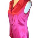 St. John  Hot Pink Sleeveless Button Down Blouse Photo 3