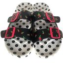 Betsey Johnson  Calli Sandals Polka Dot Floral Black Hot Pink Size 7 Photo 2