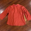 Dress Barn Burnt orange V-neck button up shirt size XL Photo 4