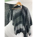 Woolrich  Black Grey Warm Soft Cape Shawl Blanket Sweater Size OS Photo 4