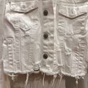 Forever 21 Cropped Distress White Denim Jacket  Photo 1