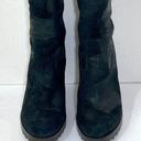 Donald Pliner  Diallo tall boots black, brown hi heel leather suede size 8 Photo 3