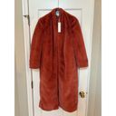 Michelle Mason NWT  Womens Size 0 Faux Fur Coat Red Orange Dune Heavyweight Warm‎ Photo 4