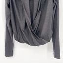 Zyia  Active Haze Yoga Shawl Wrap Pullover Dark Gray Medium Photo 2