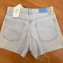 ZARA NWT  HIGH RISE DENIM SHORTS MID-BLUE Photo 4