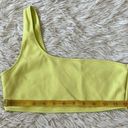 Good American  Scuba Hot Shoulder Bikini Top in Key lime001 size 2/Medium Photo 6