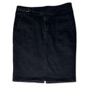 Ralph Lauren Lauren  Womens Black Denim Pencil Skirt Straight Jean Stretch Size 6 Photo 0