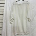 Vix Paula Hermanny  Lace V-Neck Kaftan Coverup Tunic Dress White Women's Size M Photo 4