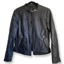 Moda Vintage  International Black Leather Motorcycle Jacket Photo 0