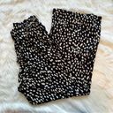 Lulus  Spotted You Black Leopard Print Paperbag Waist Pants Medium Photo 3