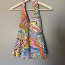 Anne cole  Tankini Womens Size S Small Swim Top Pink Orange Colorful Floral Boho Photo 1