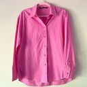 ZARA Poplin Barbie Pink Button Up Collared Long Sleeve Shirt Photo 1