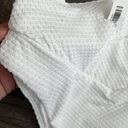 Aerie NWT  Crossover High Cut Cheeky Bikini Bottom Swiss Dot White Size Medium Photo 3