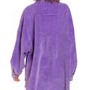 POL Purple Corduroy Shacket Button Up Jacket MEDIUM Oversize Balloon Sleeves  NEW Photo 2