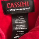 Oleg Cassini  VELOUR SPORT Red Hoodie M Photo 1