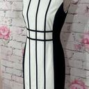 Calvin Klein  nwot sleeveless white sheath dress with black trim and piping Photo 3