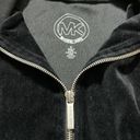 Michael Kors  Black Velour Front Zip Jacket - size M Photo 5